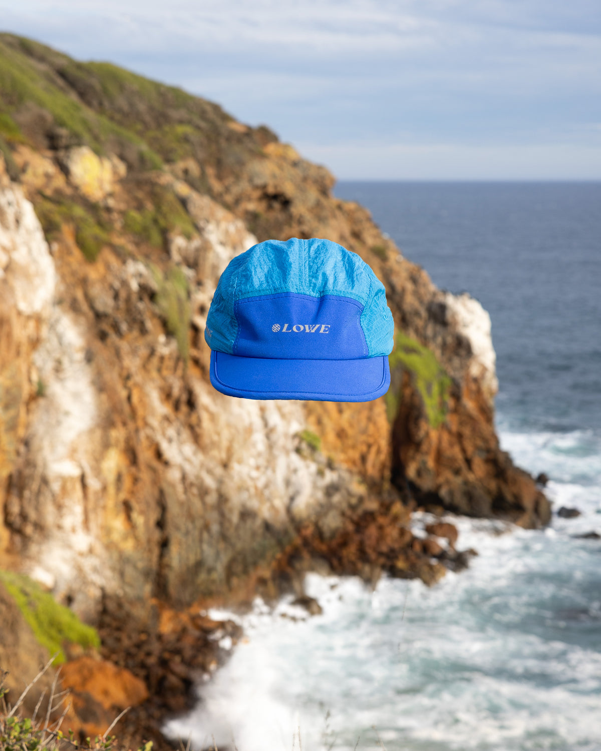 Blue Nylon Running Cap