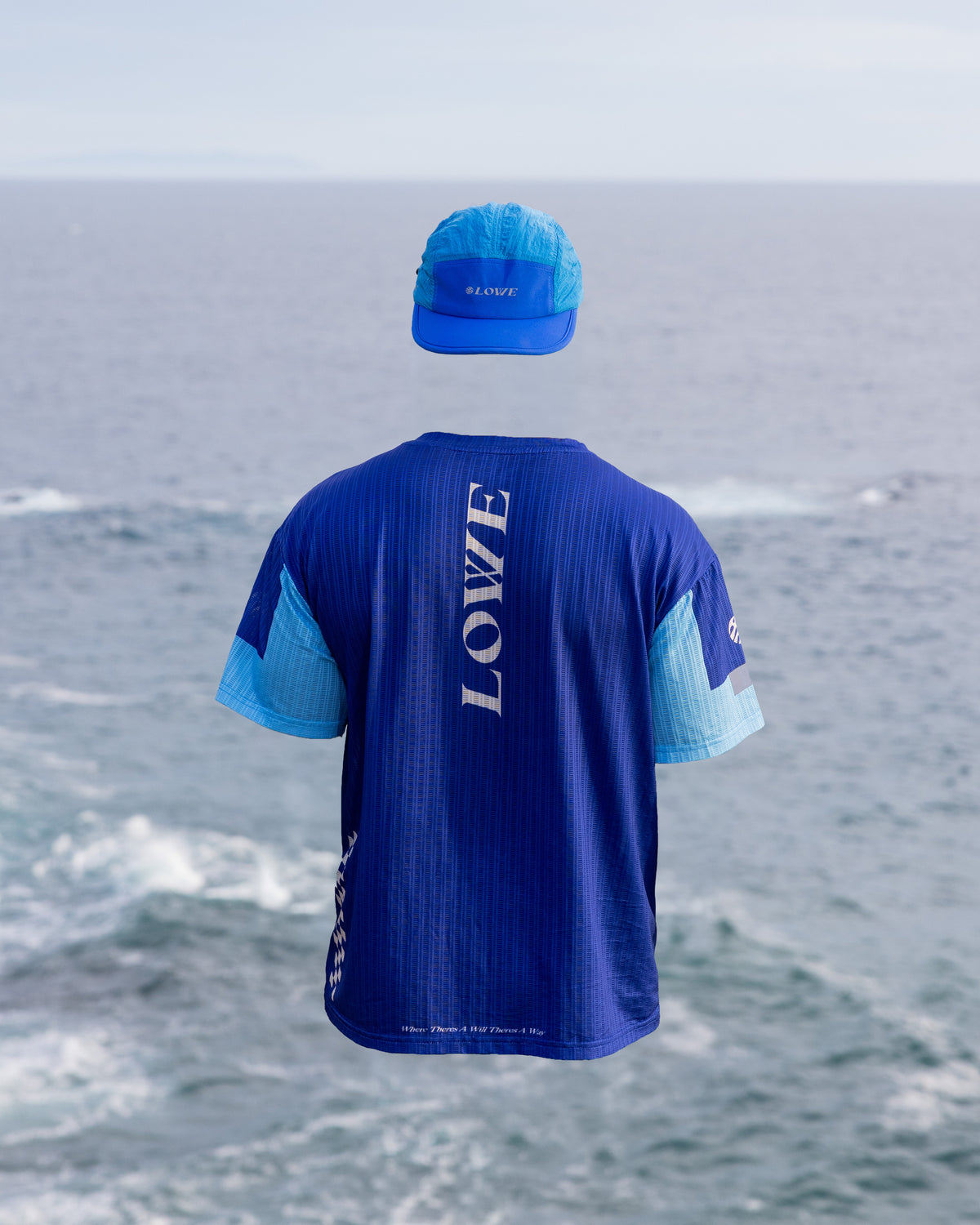 Blue Nylon Running Cap